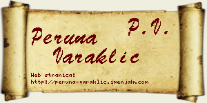 Peruna Varaklić vizit kartica